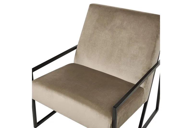 Fåtölj Delary - Taupe, svart - Möbler - Stolar & fåtöljer - Fåtölj