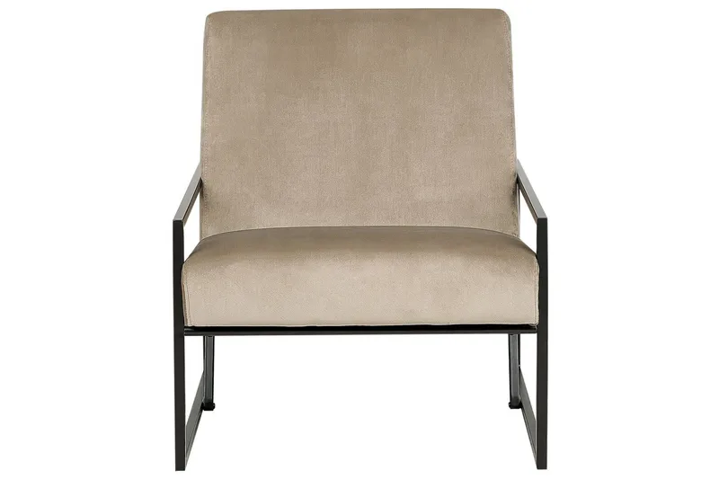 Fåtölj Delary - Taupe, svart - Möbler - Stolar & fåtöljer - Fåtölj