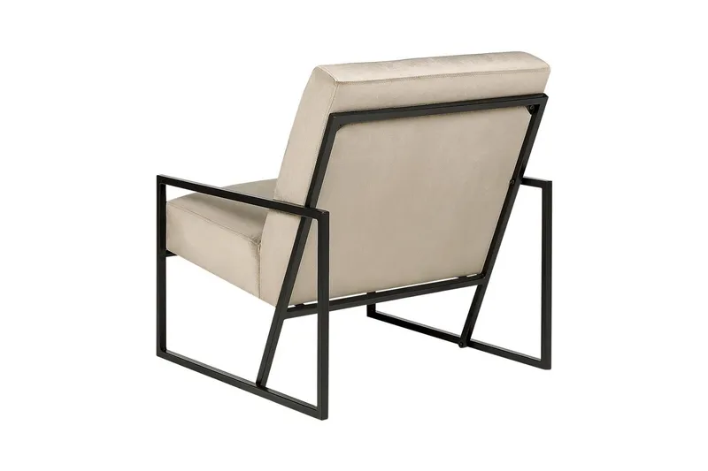 Fåtölj Delary - Taupe, svart - Möbler - Stolar & fåtöljer - Fåtölj