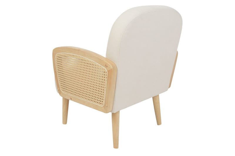 Fåtölj Dvenberg - Beige, ljust trä - Möbler - Stolar & fåtöljer - Fåtölj