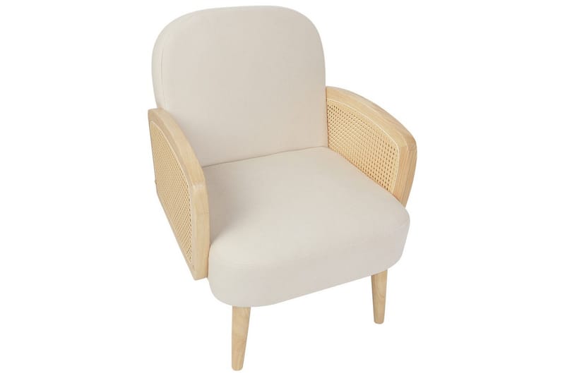 Fåtölj Dvenberg - Beige, ljust trä - Möbler - Stolar & fåtöljer - Fåtölj