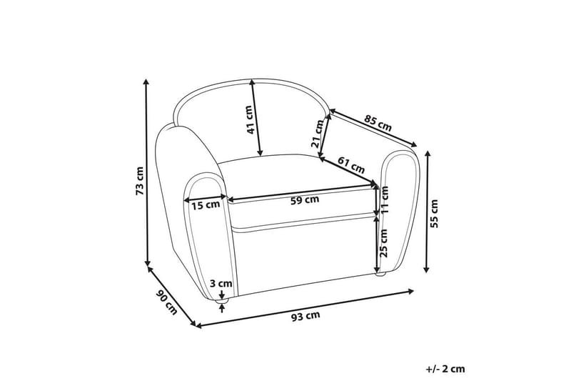 Fåtölj Ellede - Beige - Möbler - Stolar & fåtöljer - Fåtölj
