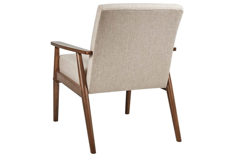 Fåtölj Esrum Beige/mörkt trä, Polyester - Beige/mörkt trä, Polyester - Möbler - Stolar & fåtöljer - Fåtölj