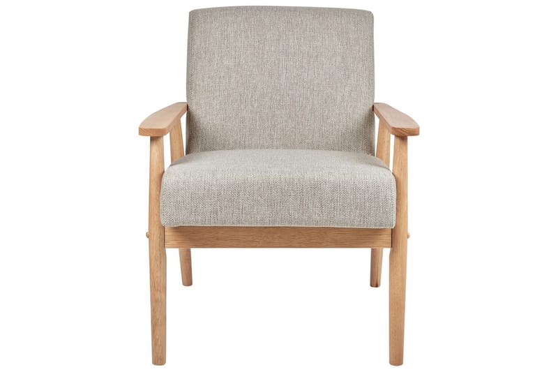 Fåtölj Esrum Grå/ljust trä, Polyester - Grå/ljust trä, Polyester - Möbler - Stolar & fåtöljer - Fåtölj
