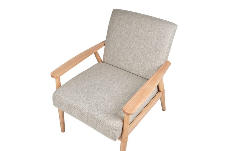 Fåtölj Esrum Grå/ljust trä, Polyester - Grå/ljust trä, Polyester - Möbler - Stolar & fåtöljer - Fåtölj