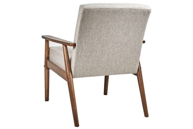 Fåtölj Esrum Grå/mörkt trä, Polyester - Grå/mörkt trä, Polyester - Möbler - Stolar & fåtöljer - Fåtölj