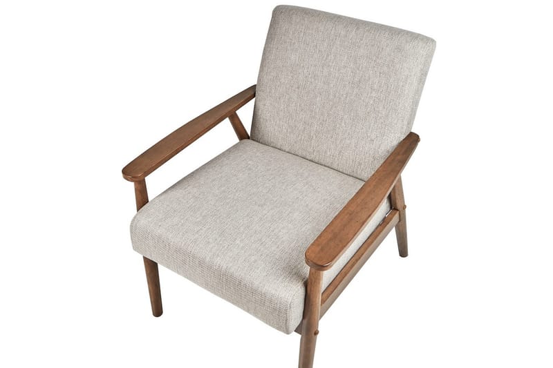 Fåtölj Esrum Grå/mörkt trä, Polyester - Grå/mörkt trä, Polyester - Möbler - Stolar & fåtöljer - Fåtölj