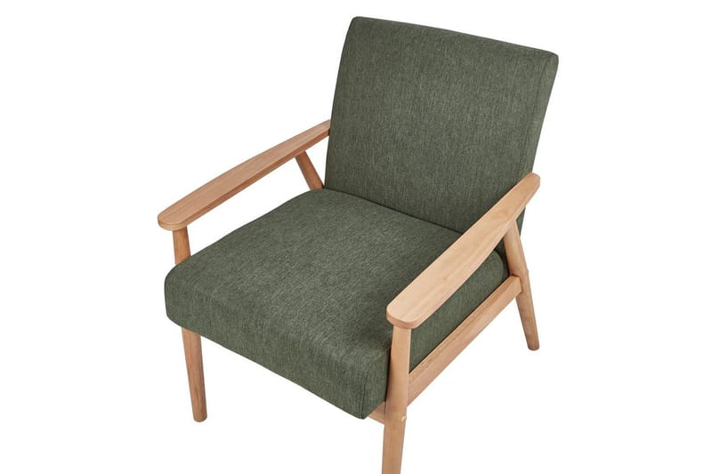 Fåtölj Esrum Grönt/ljust trä, Polyester - Grönt/ljust trä, Polyester - Möbler - Stolar & fåtöljer - Fåtölj