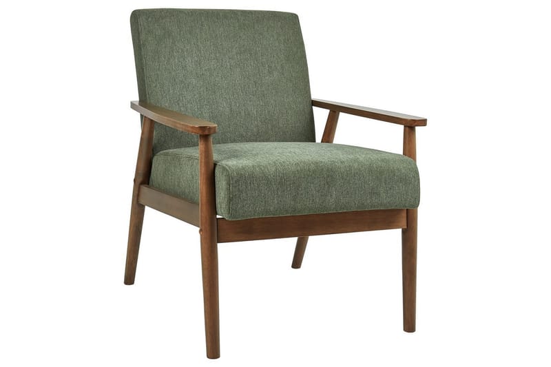 Fåtölj Esrum Grönt/mörkt trä, Polyester - Grönt/mörkt trä, Polyester - Möbler - Stolar & fåtöljer - Fåtölj