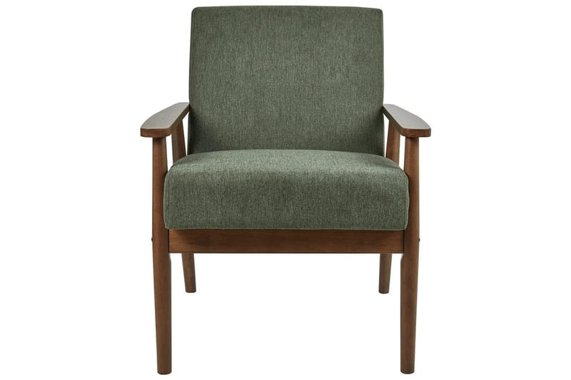 Fåtölj Esrum Grönt/mörkt trä, Polyester - Grönt/mörkt trä, Polyester - Möbler - Stolar & fåtöljer - Fåtölj