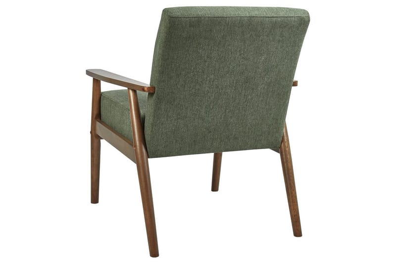 Fåtölj Esrum Grönt/mörkt trä, Polyester - Grönt/mörkt trä, Polyester - Möbler - Stolar & fåtöljer - Fåtölj