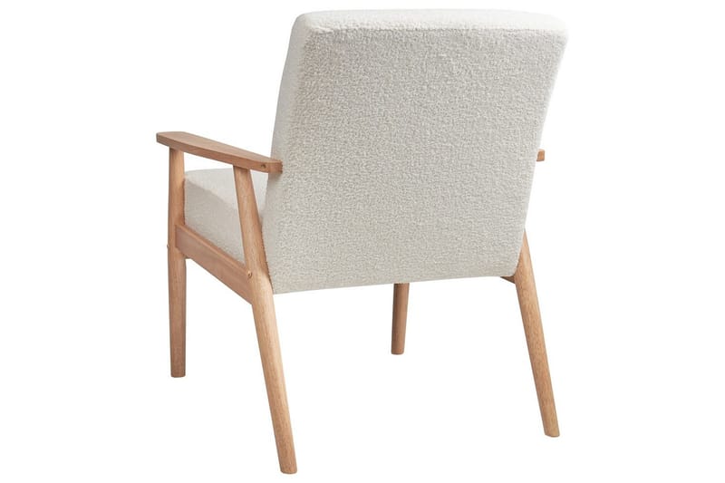 Fåtölj Esrum Vit/ljust trä, Bouclé - Vit/ljust trä, Bouclé - Möbler - Stolar & fåtöljer - Fåtölj