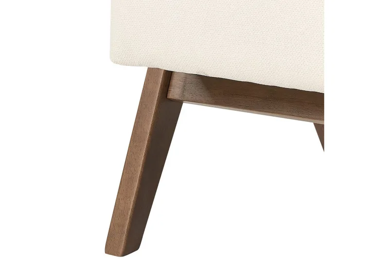 Fåtölj Evje - Beige, mörkt trä - Möbler - Stolar & fåtöljer - Fåtölj