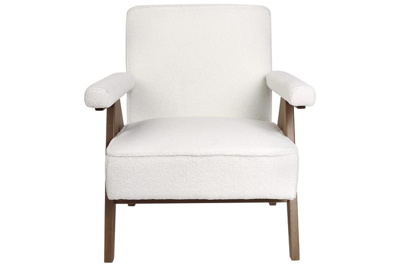 Fåtölj Evje - Vitt, mörkt trä - Möbler - Stolar & fåtöljer - Fåtölj
