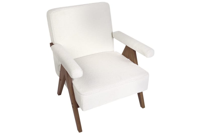 Fåtölj Evje - Vitt, mörkt trä - Möbler - Stolar & fåtöljer - Fåtölj