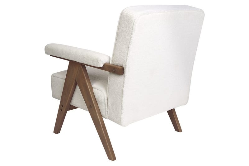 Fåtölj Evje - Vitt, mörkt trä - Möbler - Stolar & fåtöljer - Fåtölj