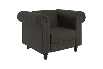 Fåtölj Felix Antracit, Mikrofiber/Trä/Metall