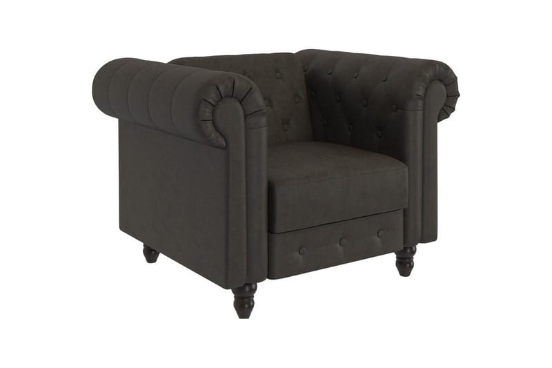 Fåtölj Felix Antracit, Mikrofiber/Trä/Metall - Antracit, Mikrofiber/Trä/Metall - Möbler - Stolar & fåtöljer - Fåtölj