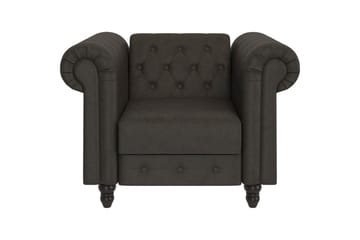 Fåtölj Felix Antracit, Mikrofiber/Trä/Metall - Antracit, Mikrofiber/Trä/Metall - Möbler - Stolar & fåtöljer - Fåtölj - Chesterfield fåtölj