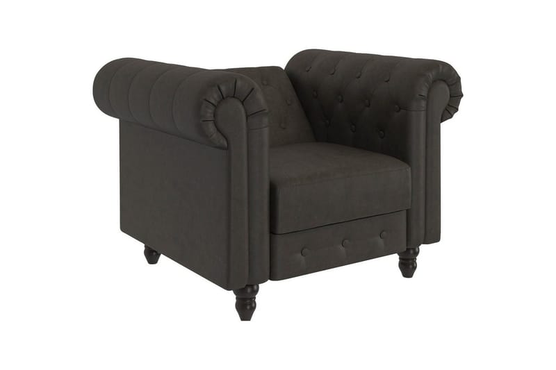 Fåtölj Felix Antracit, Mikrofiber/Trä/Metall - Antracit, Mikrofiber/Trä/Metall - Möbler - Stolar & fåtöljer - Fåtölj