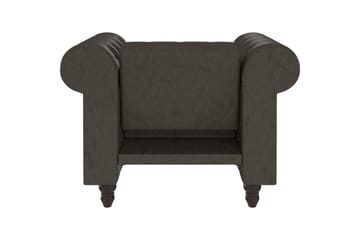 Fåtölj Felix Antracit, Mikrofiber/Trä/Metall - Antracit, Mikrofiber/Trä/Metall - Möbler - Stolar & fåtöljer - Fåtölj - Chesterfield fåtölj