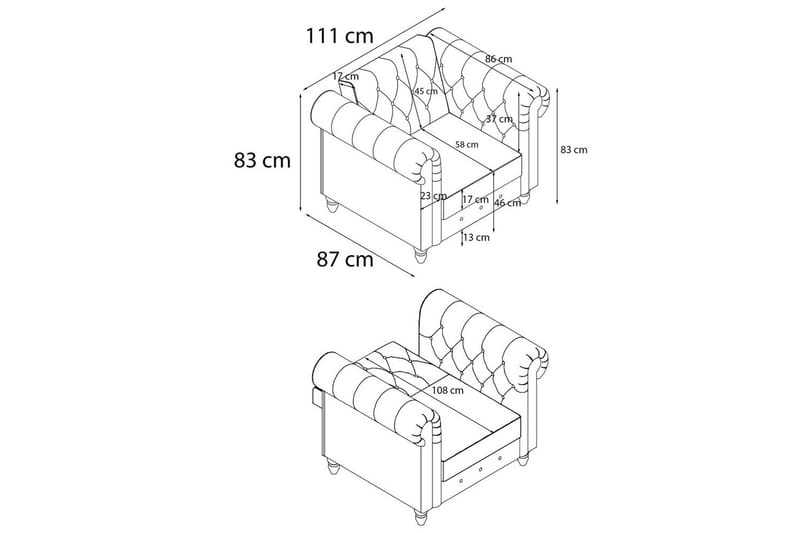 Fåtölj Felix Antracit, Mikrofiber/Trä/Metall - Antracit, Mikrofiber/Trä/Metall - Möbler - Stolar & fåtöljer - Fåtölj