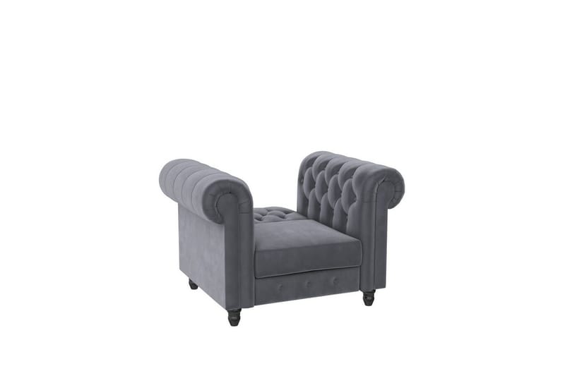 Fåtölj Felix Antracit, Sammet/Trä/Metall - Antracit, Sammet/Trä/Metall - Möbler - Stolar & fåtöljer - Fåtölj