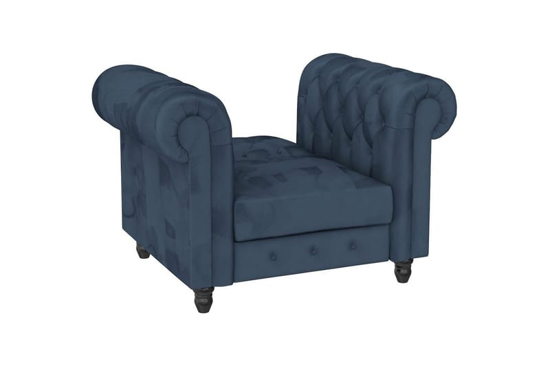 Fåtölj Felix Blå, Sammet/Trä/Metall - Blå, Sammet/Trä/Metall - Möbler - Stolar & fåtöljer - Fåtölj