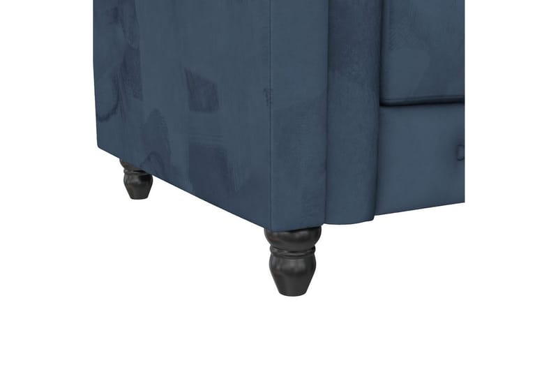 Fåtölj Felix Blå, Sammet/Trä/Metall - Blå, Sammet/Trä/Metall - Möbler - Stolar & fåtöljer - Fåtölj