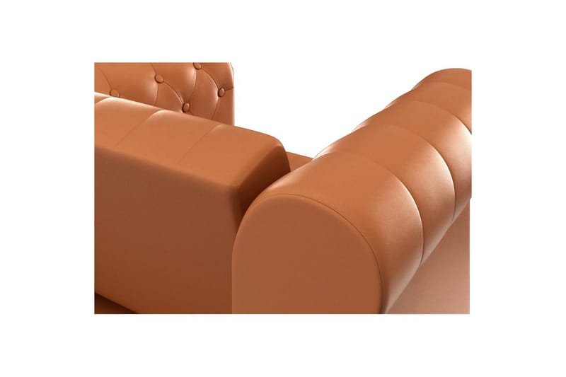 Fåtölj Felix Cognac, PU/trä/metall - Cognac, PU/trä/metall - Möbler - Stolar & fåtöljer - Fåtölj