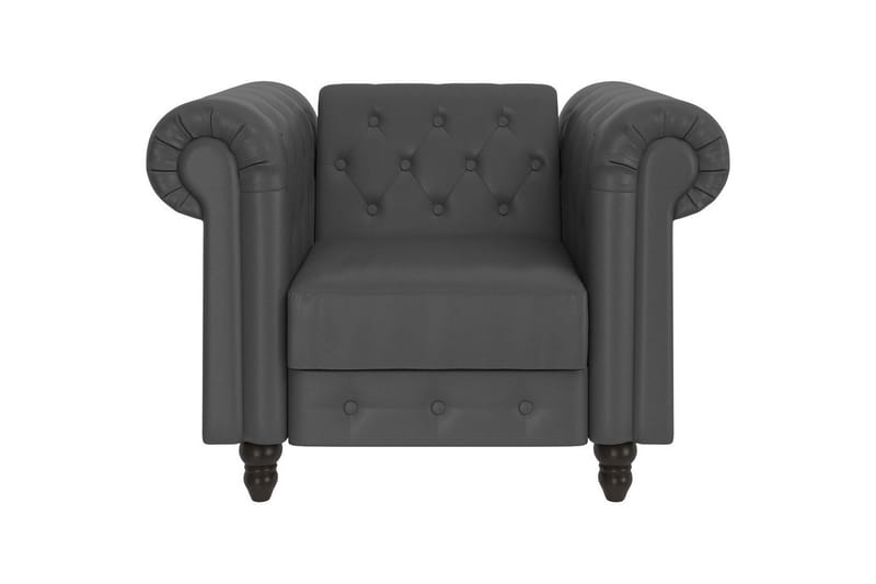 Fåtölj Felix Grå, PU/trä/metall - Grå, PU/trä/metall - Möbler - Stolar & fåtöljer - Fåtölj