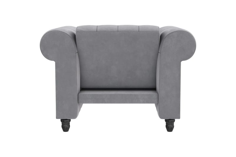 Fåtölj Felix Ljusgrå, Sammet/Trä/Metall - Ljusgrå, Sammet/Trä/Metall - Möbler - Stolar & fåtöljer - Fåtölj