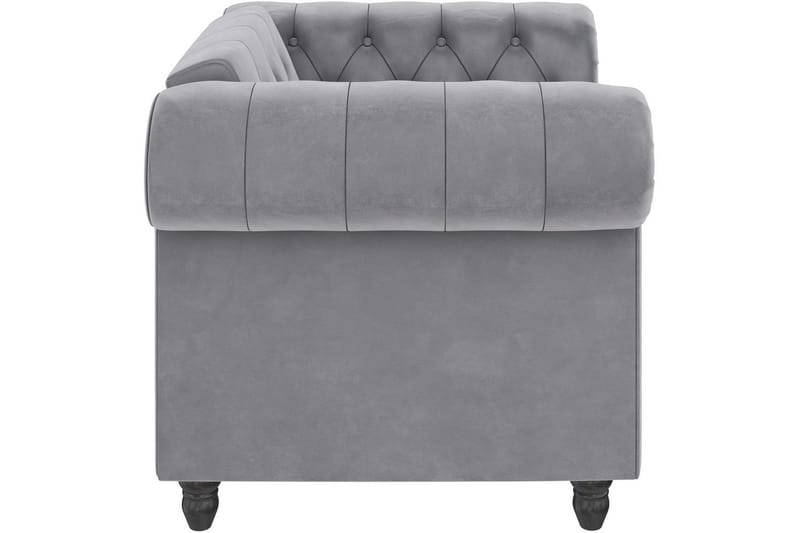 Fåtölj Felix Ljusgrå, Sammet/Trä/Metall - Ljusgrå, Sammet/Trä/Metall - Möbler - Stolar & fåtöljer - Fåtölj