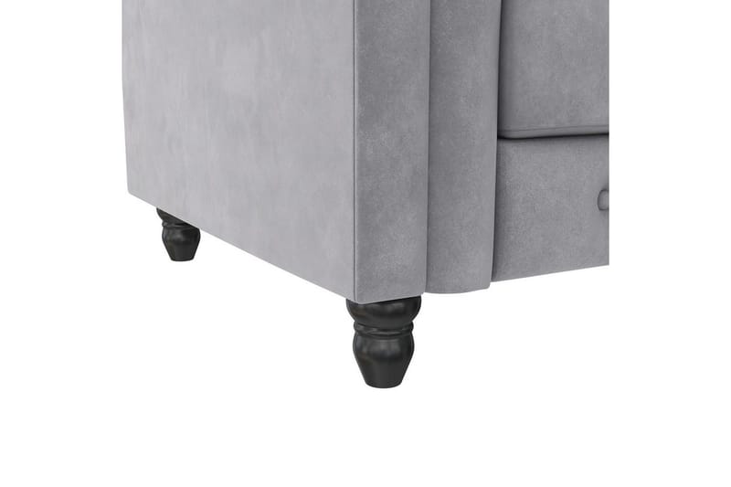 Fåtölj Felix Ljusgrå, Sammet/Trä/Metall - Ljusgrå, Sammet/Trä/Metall - Möbler - Stolar & fåtöljer - Fåtölj