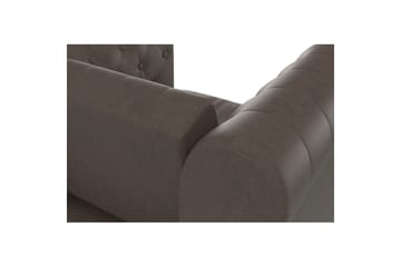 Fåtölj Felix Mörkbrun, Mikrofiber/Trä/Metall - Mörkbrun, Mikrofiber/Trä/Metall - Möbler - Stolar & fåtöljer - Fåtölj - Chesterfield fåtölj
