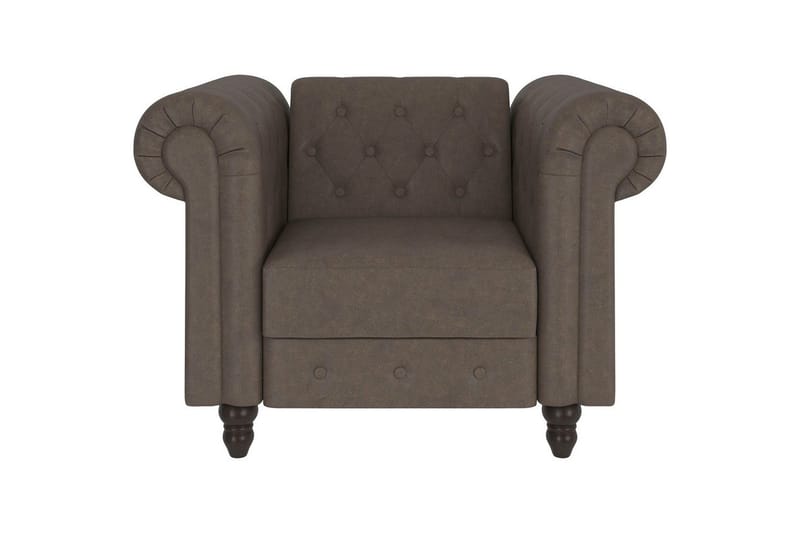 Fåtölj Felix Mörkbrun, Mikrofiber/Trä/Metall - Mörkbrun, Mikrofiber/Trä/Metall - Möbler - Stolar & fåtöljer - Fåtölj