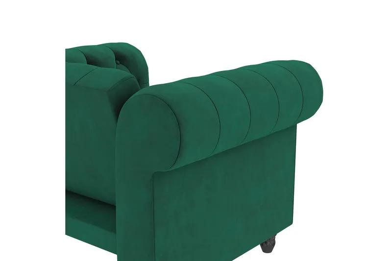 Fåtölj Felix Mörkgrön, Sammet/Trä/Metall - Mörkgrön, Sammet/Trä/Metall - Möbler - Stolar & fåtöljer - Fåtölj