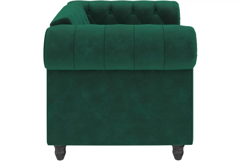 Fåtölj Felix Mörkgrön, Sammet/Trä/Metall - Mörkgrön, Sammet/Trä/Metall - Möbler - Stolar & fåtöljer - Fåtölj