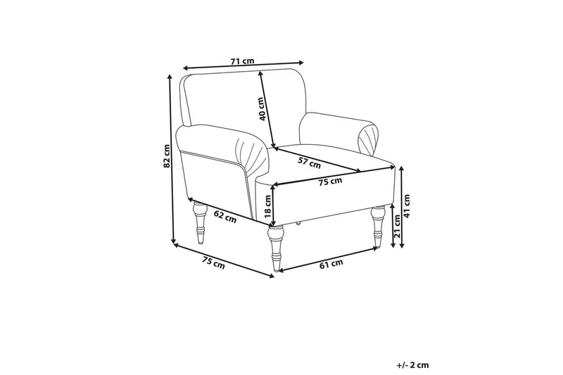 Fåtölj Fredros - Beige, ljust trä - Möbler - Stolar & fåtöljer - Fåtölj