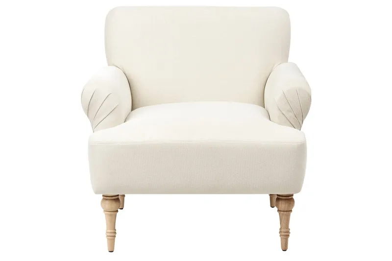 Fåtölj Fredros - Beige, ljust trä - Möbler - Stolar & fåtöljer - Fåtölj