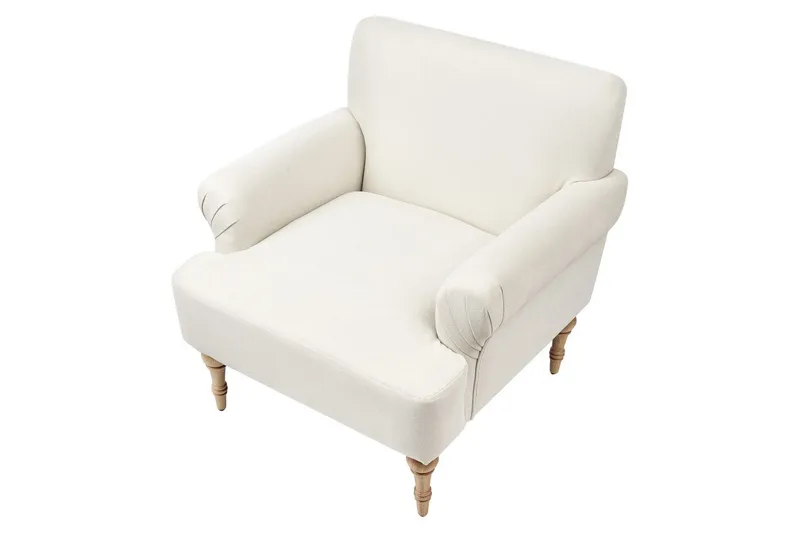 Fåtölj Fredros - Beige, ljust trä - Möbler - Stolar & fåtöljer - Fåtölj