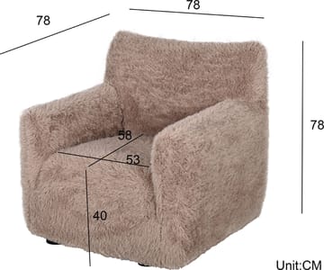 Fåtölj i fluffigt nougatfärgat tyg - Möbler - Stolar & fåtöljer - Fåtölj