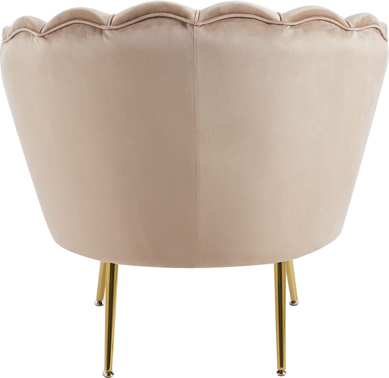 Fåtölj i mörk beige sammet/mässing - Kingsley - Möbler - Stolar & fåtöljer - Fåtölj
