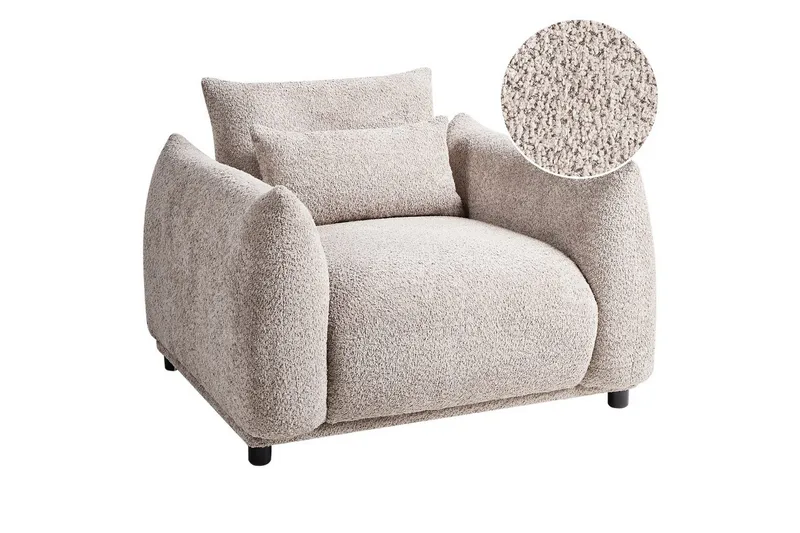 Fåtölj Jamsa, Beige, svart