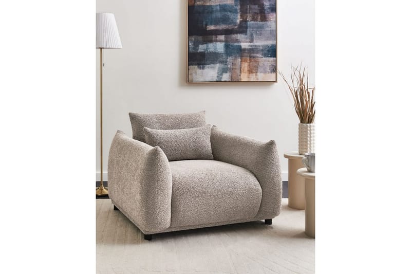 Fåtölj Jamsa - Beige, svart - Möbler - Stolar & fåtöljer - Fåtölj
