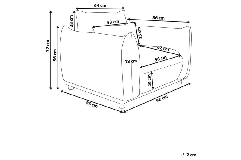Fåtölj Jamsa - Vit, Svart - Möbler - Stolar & fåtöljer - Fåtölj