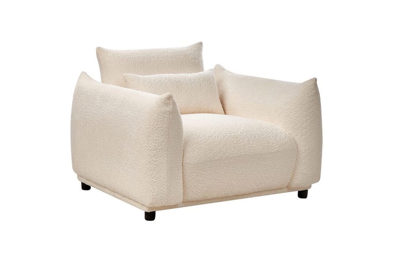 Fåtölj Jamsa - Vit, Svart - Möbler - Stolar & fåtöljer - Fåtölj