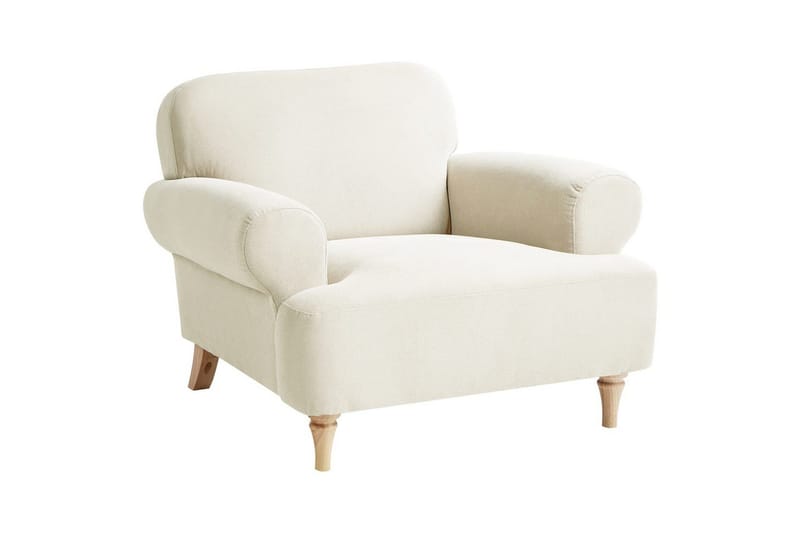 Fåtölj Kiberg, Beige, ljust trä