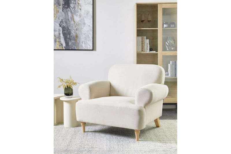 Fåtölj Kiberg - Beige, ljust trä - Möbler - Stolar & fåtöljer - Fåtölj