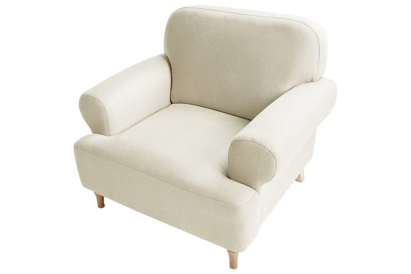 Fåtölj Kiberg - Beige, ljust trä - Möbler - Stolar & fåtöljer - Fåtölj